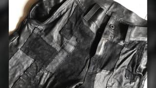 isamu katayama BACKLASH REMAKE LINE leather patchwork shorts