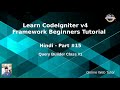 Learn CodeIgniter 4 Tutorials in Hindi - #15 - Query Builder Class in CodeIgniter 4 #1