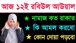 আজ ১২ই রবিউল আউয়াল কি কি আমল করবো? নামাজ কয় রাকাত পড়ব? কোন দোয়া পড়ব! ঈদে মিলান্নবি ২০২৪