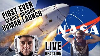 EPIC SpaceX Dragon Rocket Launch Putting Humans in SPACE - Live Reaction 5/30/2020