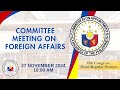 CA COMMITTEE MEETING ON FOREIGN AFFAIRS AND PLENARY SESSION (11/27/24)