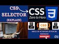 Css Selector|Css Tutorial|Css course for beginners| Element,Id,Class,universal, group Selector|