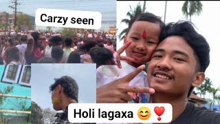 Holi lagaxa sab lai😇❤️// Crazy  scene Birtamode ma 😍@Arpanvlog1