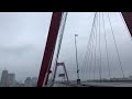 crossing the willems bridge in rotterdam