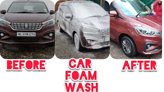 Car Foam Wash//Foam washing at home//വീട്ടിൽ വന്നു foam wash ചെയുന്നത് കണ്ടാലോ? //Aashmika My Angel