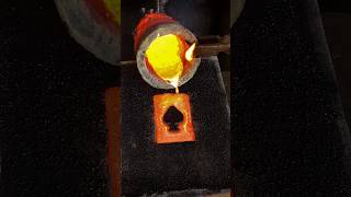 Casting an ACE of Spades Throwing Card out of Scrap - Sand Casting #casting #diy #forging