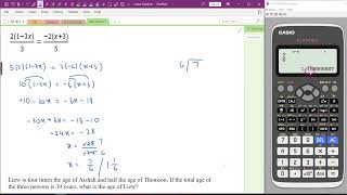 Calculator Guide (Linear Equations)