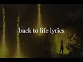 Back to Life Lyrics (Fan Made) - Hailee Steinfeld