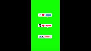 Green screen #Like #Follow #Subscribe button for Instagram TikTok and YouTube - link in description