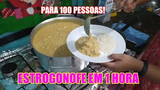 ESTROGONOFE PARA 100 PESSOAS | ECONÔMICO | DELICIOSO | RAPIDO DE FAZER.