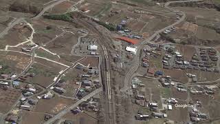 Google Earth　塩山駅（山梨県）えんざん　中央本線