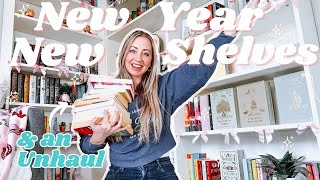 New Year, New Shelves! ✨ Book Unhaul \u0026 Bookshelves Reset!