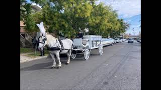 Funeral Carriage Friendship Baptist Church Asbury Park to Mt Prospect Cemetery Neptune Oct 16 2021