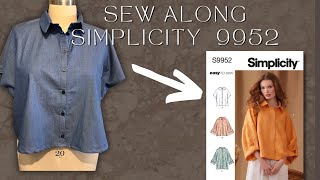 Simplicity 9952 | Easy-to-Sew | Oversize Drop Shoulder Button Up