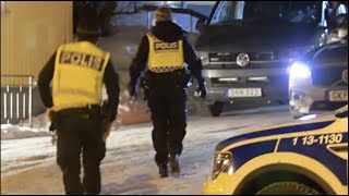 Sundsvall: Sju personer anhållna efter stor polisinsats