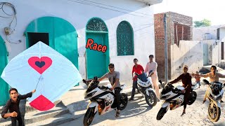 Kite Vs Village Boy Drive Nasir New Havey Bike