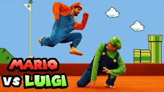 Super Mario Bros In Real Life: Mario VS Luigi Parkour Race
