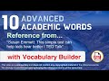 10 Advanced Academic Words Ref from 