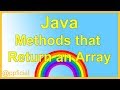 Returning Arrays from a Method in Java - Array Return Type - Java Programming Tutorial - Appficial
