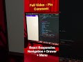 React Responsive Navigation + Drawer + Menu