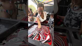 Red White and Black Body Marbling Dip by BLVisuals @ Faster Horses Festival