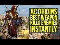 Assassin's Creed Origins Tips BEST WEAPON FOR INSANE DAMAGE (AC Origins Tips and Tricks)