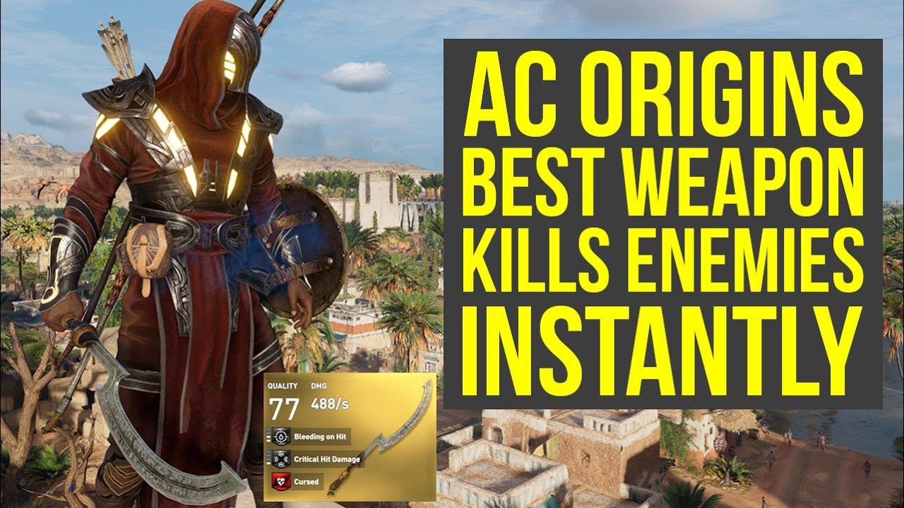 Assassin's Creed Origins Tips BEST WEAPON FOR INSANE DAMAGE (AC Origins ...