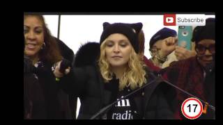 17Live  Stream:  Madonna saying F*** You  @ DC #Women's March Protest Live