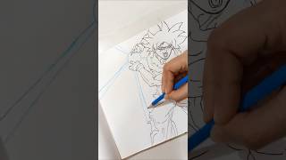 Drawing ✨Goku Ultra Instinct ✨   Dragon Ball Super 😳 #shorts