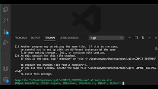 How do I exit the Vim editor? git comment