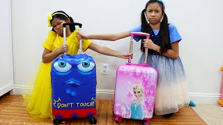 Emma and Wendy Pretend Play with Luggage Vacation Suitcase Toy for Kids  Fun Travel Toys