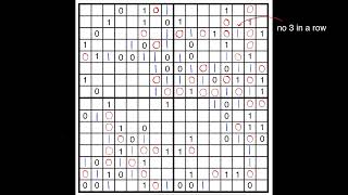 Hard Binary Puzzle Step-by-step Tutorial 4x8x8