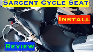 Sargent Cycle Low Seat With Integrated Heat | Rider Backrest Install Review | BMW R1250GS Adventure