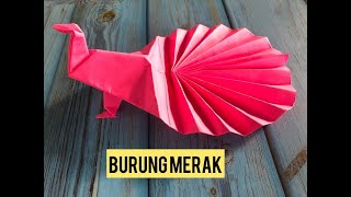 Cara Membuat Origami Burung Merak  II How to make PEACOCK origami