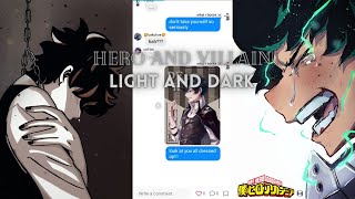 Izuku false confidence lyric story. Villain and Hero, dark and light.