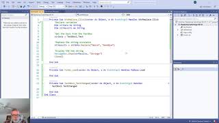 Visual Basic (10) Replace Substrings60-61 & Explain Comma & Dot Operators