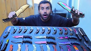 Someone Sent Me a 100+ LBS Box Of MYSTERY KNIVES!! (VIDEO GAME KNIVES IN REAL LIFE)