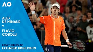 Alex de Minaur v Flavio Cobolli Extended Highlights | Australian Open 2024 Third Round