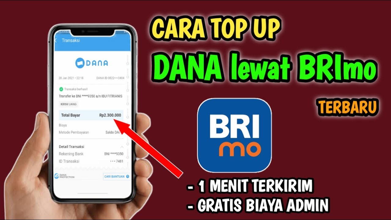 Cara Top Up Dana Lewat BRImo - YouTube