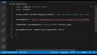 Using Python Requests & Canvas LMS API to Retrieve Assignment Names & Points