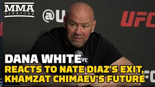 Dana White Reacts to Nate Diaz's Exit, Khamzat Chimaev's Future, More | UFC 279 | MMA Fighting