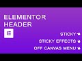 Elementor Header Tutorial - 2020 | 5 Types of Header in One Video | Web Cifar