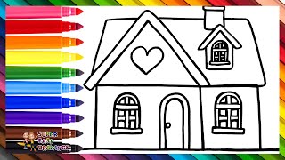 Draw And Color A House 🏠 Drawings For Kids