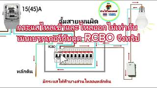 เมนเบรกเกอร์ RCBO ทริปตลอด ถ้าพ่วง N กับ G