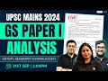 UPSC Mains 2024 | GS Paper 1 Complete Analysis & Discussion | History, Geography & Indian Society