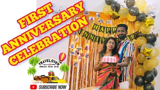 Our 1st Wedding Anniversary Celebration🎂ഇങ്ങനെയും ഒരു സെലിബ്രേഷൻ😍Anniversary Vlog🥳Malayalam.