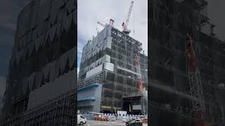 【記録映像】「コンラッド名古屋」建設現場！南西側から2024.7.8撮影、1か月で2～3階分の背が伸びています。26年夏オープン、栄の新シンボルタワー、高級ホテル♪　 #記録映像 #コンラッド名古屋