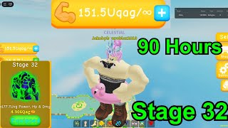 I Unlocked Stage 32 After 90 Hours | ROBLOX Legacy Lifting Simulator