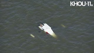 Raw video: Pilot rescued after plane crash in Clear Lake