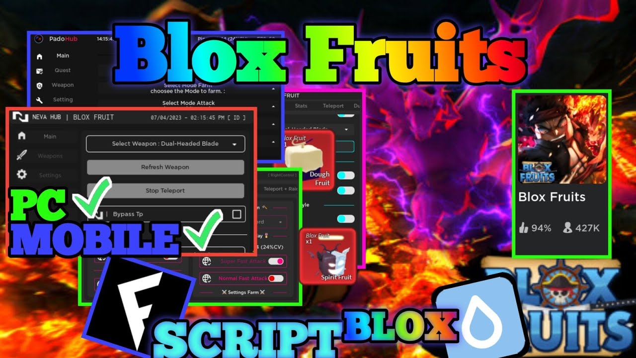 BLOX FRUITS Script AUTO FARM | AUTO BOSS | AUTO DF MASTERY | AUTO ...